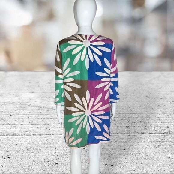 Marc Jacobs Floral Print 3/4 Sleeve Mini Dress - Picture 3 of 5